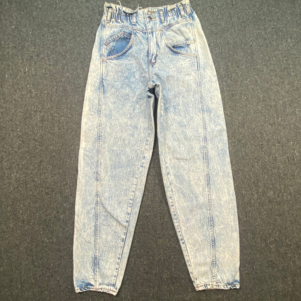 Levi Jeans 26 Womens Blue Acid‎ Wash High Rise Paperbag Waist Vintage 80s 90s